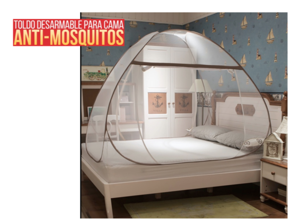 Mosquitero: Toldo desarmable para cama individual antimosquitos